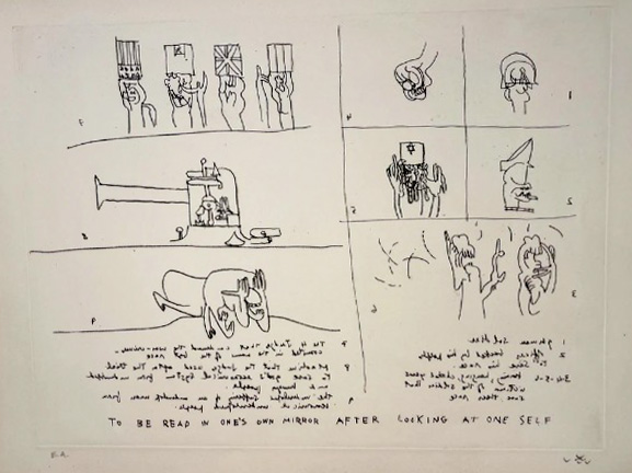 Roberto Matta «To be read in one’s own mirror after looking at oneself»